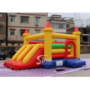 Buy cheap Kids rainbow inflatable combo bouncy castle with slide made in China inflatable factory from wholesalers