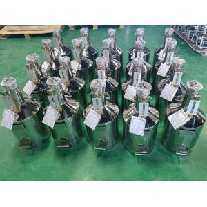 Buy cheap 20L Hander Type Stainless Steel External scale Wide caliber Measuring Can for Gas Station from wholesalers