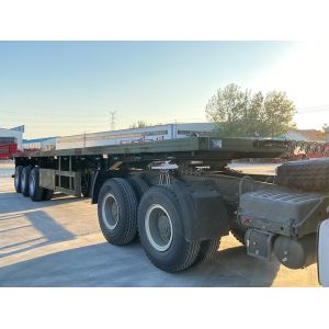 Buy cheap Container Flat Bed Deck Semi Trailer 3 Axle 20FT 40FT from wholesalers