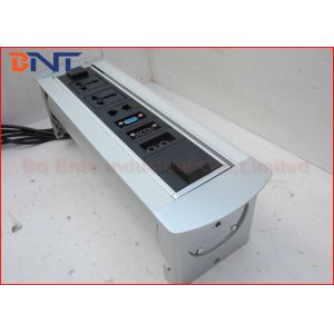 Silver Motorized Rotatable Power Strip Socket Pop Up With Touch Button Press