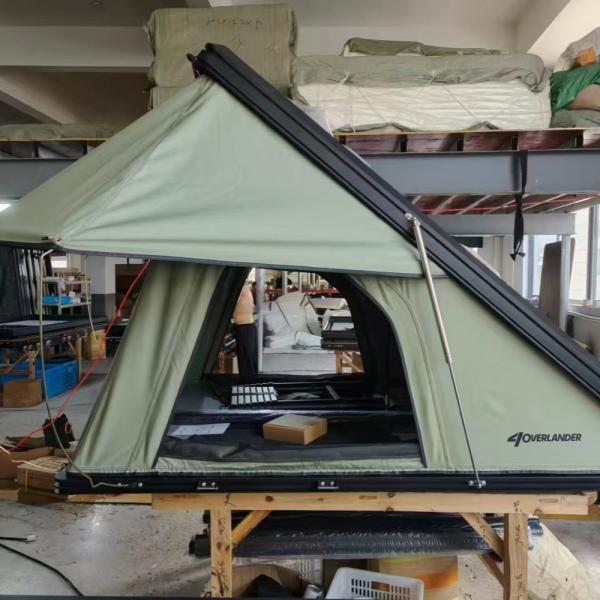 Quality Triangle Rooftop Tent 210x132cm Aluminum Alloy Shell 320G Oxford Cloth for sale