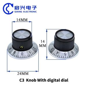 6mm Potentiometer Knob C1/C2/C3 Bakelite Guitar Knobs