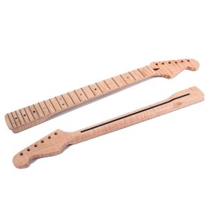 Buy cheap 22 Frets Stratocaster Maple Neck Replacement With Abalone Shell Dot Inlay Tiger Flame from wholesalers