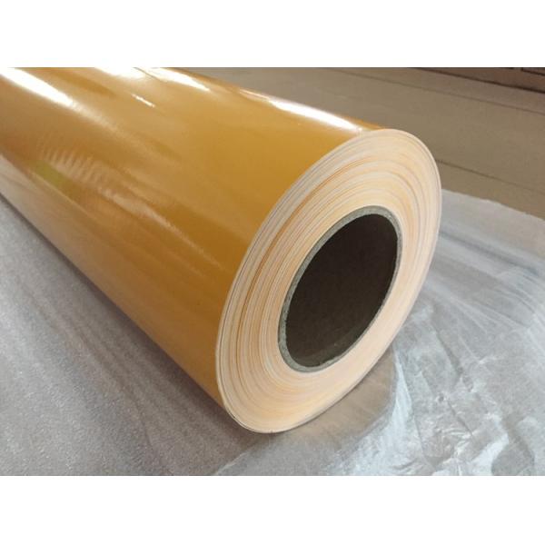 Quality Strong Tensile Yellow Self Adhesive Vinyl Film With Removable Glue Weather Resistant for sale