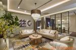 Luxury sofa set American style in modern luxury living room 1+2+3 sofa for Villa