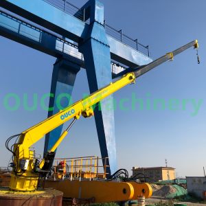 Buy cheap 0.2t 20m Marine Steel Hydraulic Telescopic Boom Crane from wholesalers