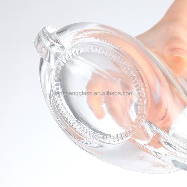 Unique Shape 500ml Glass Whisky Bottle with Clear Design and Crystal Glass Material