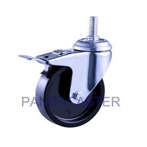 Buy cheap Threaded Swivel Casters M12 Caster Wheels With Dual Lock Brake from wholesalers