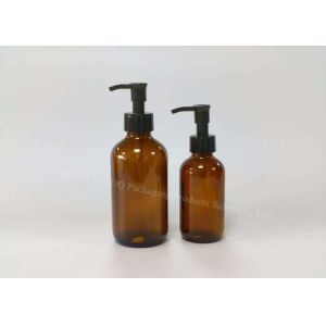 Refillable Shampoo Bottles Press Pump Empty Glass Shampoo Containers