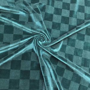 Buy cheap Soft Embossed 260gsm Stretch Velvet Velour Fabric Plaid Velvet Fabric from wholesalers