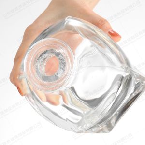 Buy cheap 750ml Glass Liquor Bottles with Customized Bottle Color and Custom Size in Triangle Shape from wholesalers