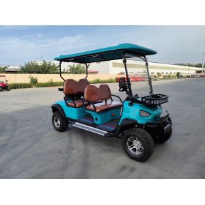 Blue 4-seater New Energy Electric Golf Cart Classic With LIthium Battery For