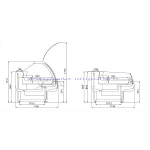 LittleDuck refrigerator display cabinet with CE certification - E6 ALASKA