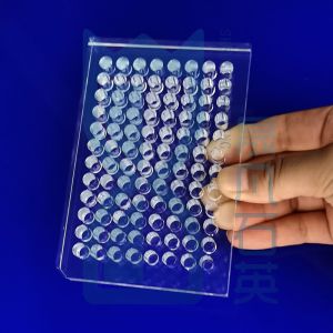 Buy cheap CNC Custom Quartz 96 Well Plate Transparent Non Frosted from wholesalers