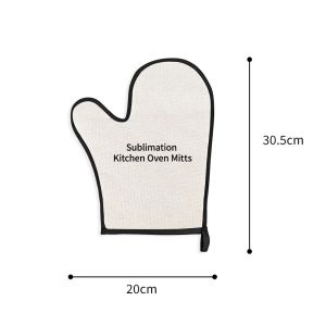 Customizable Printable Sublimation Oven Gloves Kitchen Oven Mitts With Black