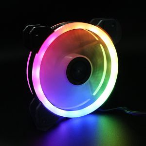 Buy cheap RGB electrical Cooling Fans for PC computer case with RGB LED lights CPU Cooler Fan 120mm RGB Fan cooler with Controller remo from wholesalers