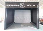 Buy cheap Outdoor Indoor Sport Black Custom Logo Inflatable Screen Golf Simulator Tent from wholesalers
