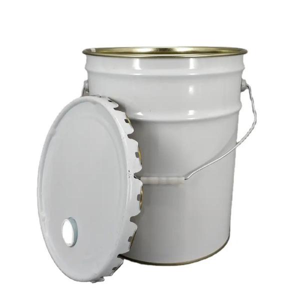 Quality Rust Proof Metal Paint Tinplate Pail With Removable Lid 10-50L for sale