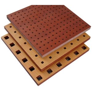 Buy cheap Fire Resistant Perforated Wood Acoustic Panels Thickness 18mm / 15mm product