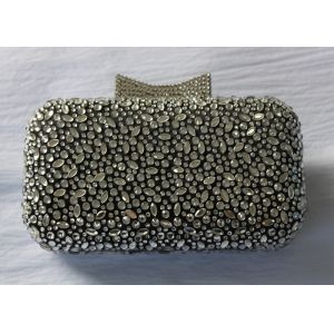Buy cheap Women Black Beaded Rhinestone Evening Bags Sparkly For Webbing Party from wholesalers