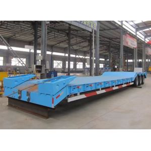 60/80ton Heavy Duty Lowbed Semi Trailer with Gooseneck and 3/4 Axles High Load