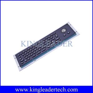 Buy cheap Metallic Liquid-Proof Industrial Black Kiosk Metal Keyboard With Trackball from wholesalers