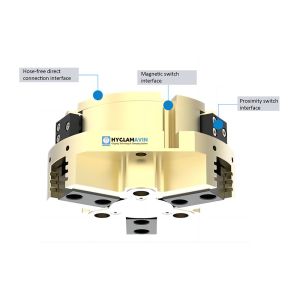 Precision Lubrication Three Jaw Gripper 200N Aluminum Alloy Robot Tooling And