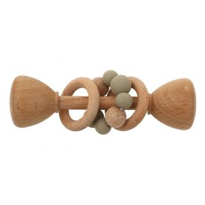 Buy cheap Rabbit 5.12in Beech Wood Teether Natural Wooden Bunny Teether from wholesalers