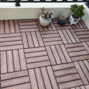 Fire Resistance Diy Wpc Decking Anti Uv Cheap Interlocking Deck Tiles Flooring