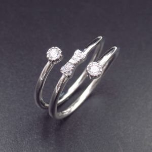 Buy cheap OEM 925 Silver Cubic Zirconia Rings / 925 Sterling Silver Engagement Ring from wholesalers
