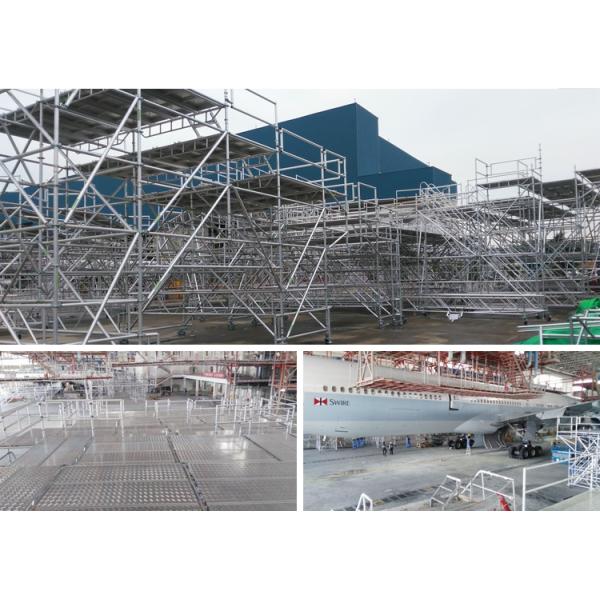 Lightweight Aluminium Scaffolding Tower 2-50m Height For Aviation Industry Access Platforms