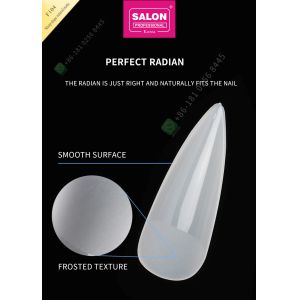 Buy cheap 500pcs Sharp Shape Matte Lady French Style Artificial False Nails Half Tips and Full Cover False Nail from wholesalers