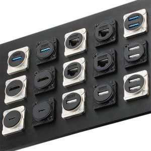 RJ45 Network Ethernet Socket D Type Module RJ45 Female Adapter to 8-pin