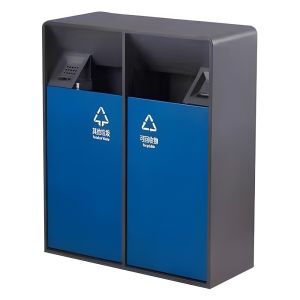 Buy cheap Large Park Scenic Spot Commercial Sanitation Outdoor Stainless Steel Sorting Trash Bin Bin from wholesalers
