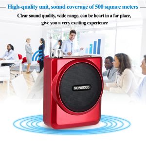 UHF Wireless Receiver Build in Professional Voice Amplifier Microphone Speakers