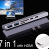 Buy cheap Dual USB C Hub Macbook Pro 2017/2016 13" 15" Accessories Thunderbolt 3 Hub Adapter Type-C Dock MicroSD/SD Card Reader from wholesalers