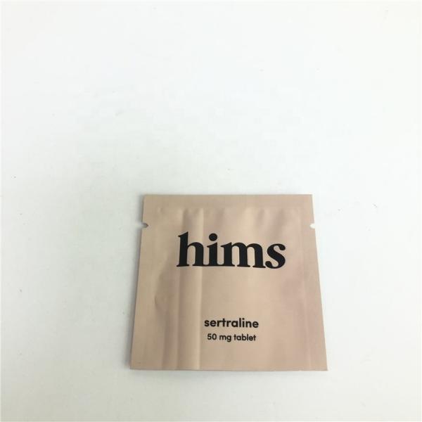 Quality Custom Plastic Mylar Pill Packaging Sachet Three Side Sealed Bag For Cosmetics Sample Packaging for sale