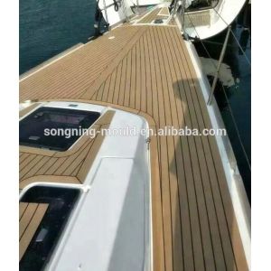 190mm Width Soft PVC Decking for Boat Deck Teak Design Marine Vinyl Safety