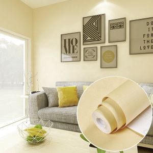 Buy cheap Modern Design Style 60cm Green Beautiful Bedroom Wallpaper Roll Plain Pattern Self Adhesive Decorative Wallpaper for Rooms from wholesalers