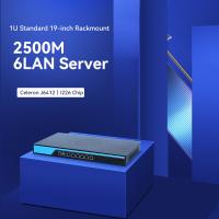 China Intel Celeron J6412 Quad Core 4 Thread 6 LAN Linux 1U Server With Console And Fan for sale
