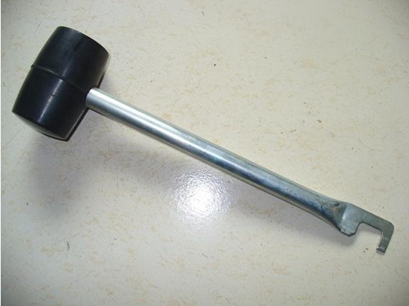 rubber hammers with steel pipe handle with hook