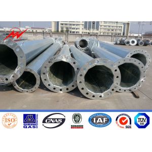 Buy cheap Myanmar Q345 Flanged Electrical Power Pole With Cross Arm And Galvanization 2 Sections from wholesalers
