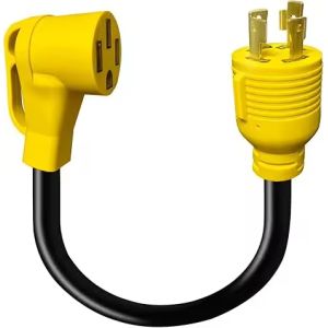 Buy cheap NEMA L14-30P to 14-50R Adapter Cord for RV/EV Heavy Duty STW 10 AWG SJTW Wire for USA Power Generators House RV Trailer Camper from wholesalers