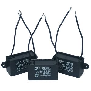 Buy cheap CBB61 Ceiling Fan Capacitor 450V 8.0mfd Plastic Triangles With Locating Holes from wholesalers