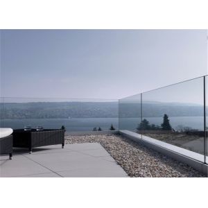 China Frameless Glass Railing Aluminum U Channel Base Glass Balcony Railing on sale