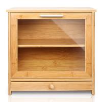 Buy cheap Rectangle Bamboo Bread Storage Box for Loaves and Pastries Stackable Double product