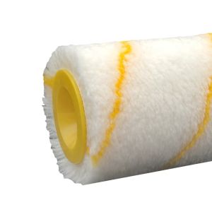 Buy cheap Polyacrylic Decorative Paint Roller , Smooth Paint Roller White With Yellow Stripe from wholesalers