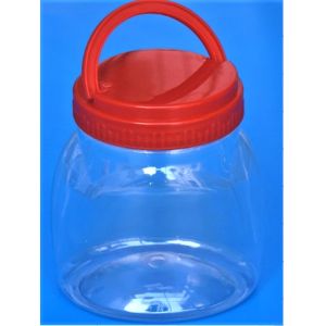 Buy cheap PET Material Transparent Plastic Jar With Colorful Cover Large Capacity from wholesalers