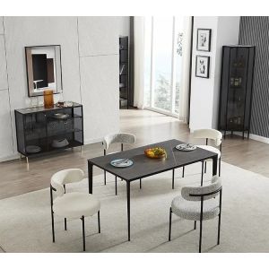 Buy cheap Adjustable Modern Upholstered Dining Chairs White Upholstered Side Chair from wholesalers