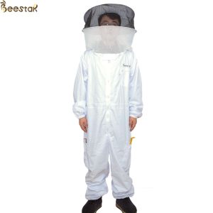 China S-XXL Ventilated Bee Jacket With Round Veil Beekeeping Suit Bee Keeper Cotton Suit on sale